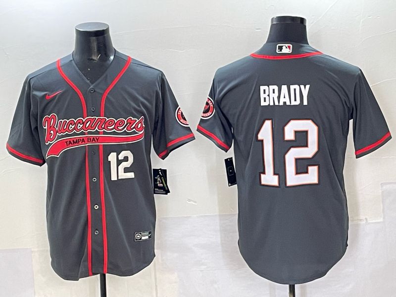 Men 2025 Tampa Bay Buccaneers #12 Brady Grey Joint Name Nike Limited NFL Jersey style 04->philadelphia eagles->NFL Jersey